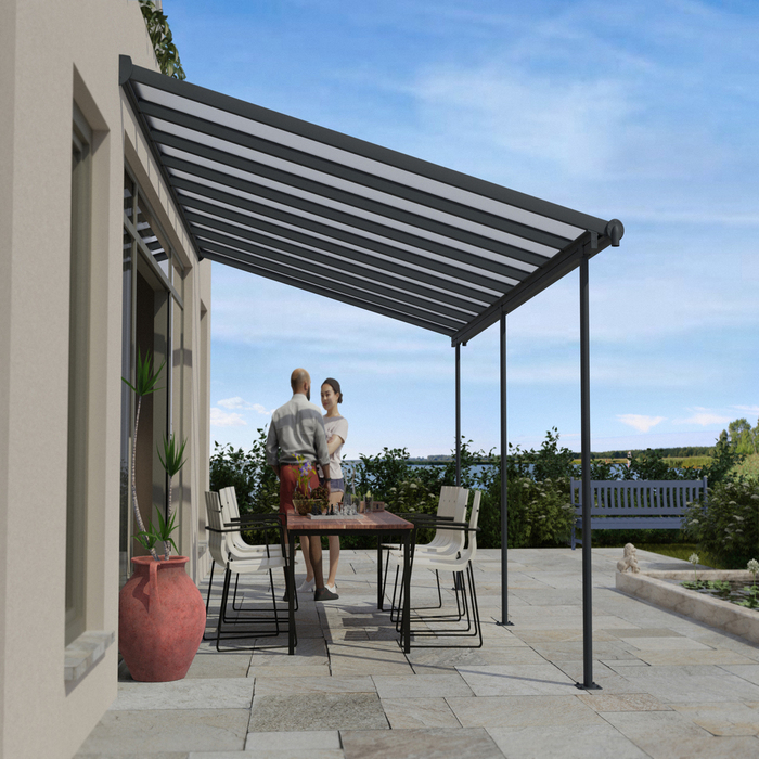 Terrassöverbyggnad Sierra 16,4 m² Antracitgrå Canopia by Palram 